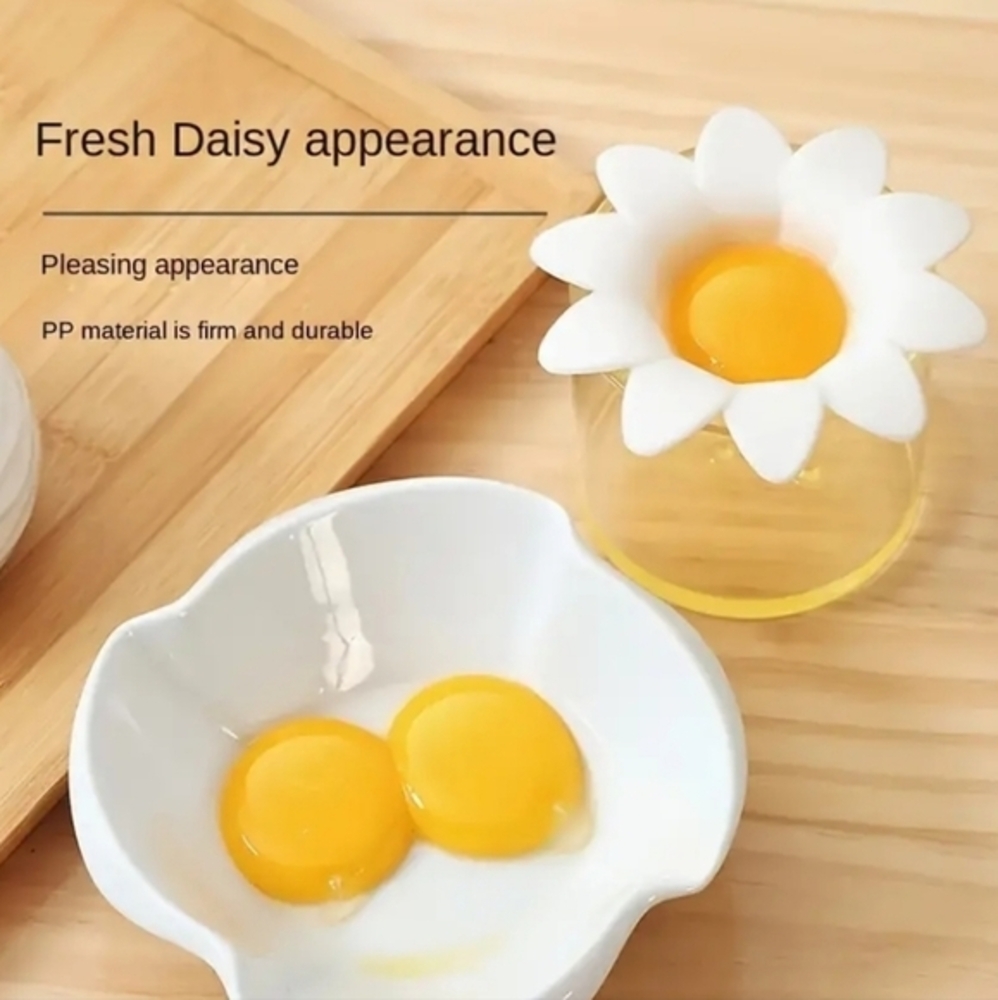 Flower Shaped Egg White Separater for Cooking‎ White